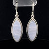 Sterling Silver Blue Lace Agate Earrings