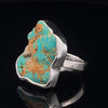 Sterling Silver Raw Turquoise Ring Size 7