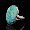 Sterling Silver Kingman Turquoise Ring Size 10