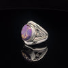 Sterling Silver Copper Purple Turquoise Ring Size 7