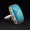 Sterling Silver Kingman Turquoise Ring Size 8