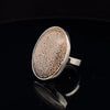 Sterling Silver Fossil Dinosaur Bone Ring Adjustable