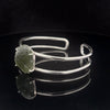 Sterling Silver Moldavite Cuff Bracelet
