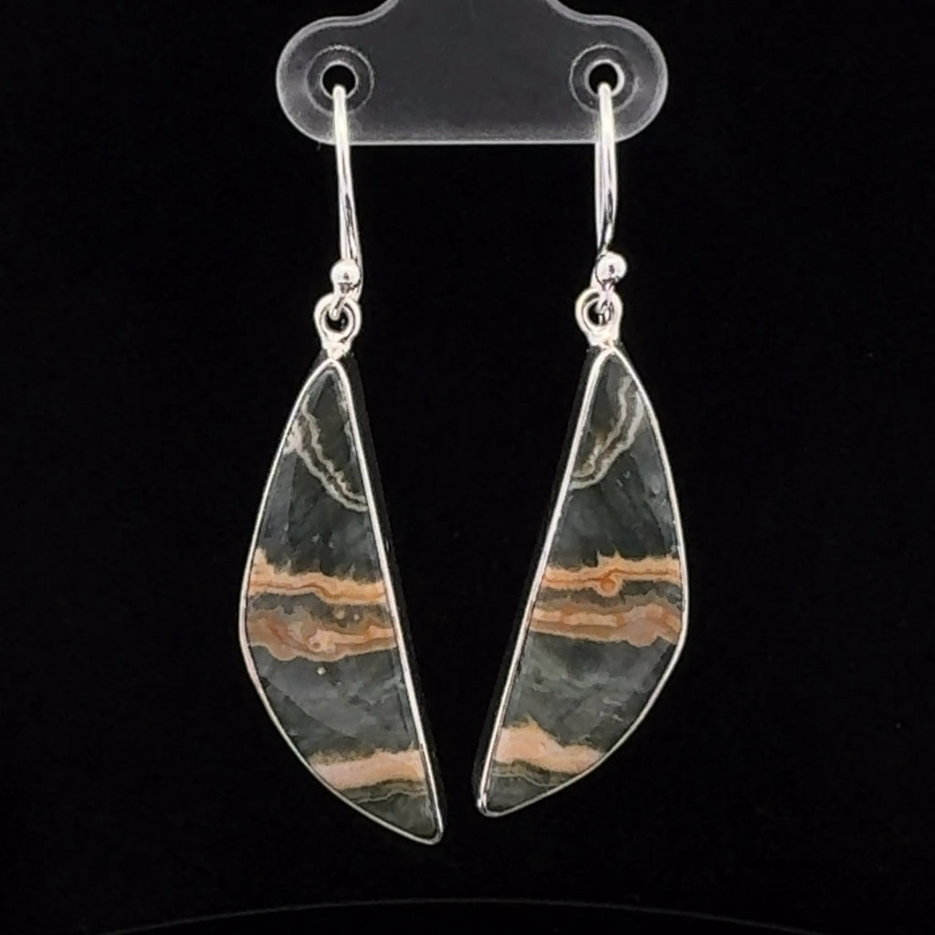 Sterling Silver Ocean Jasper Earrings