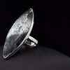 Sterling Silver Large  Dendritic Opal Ring Size 9