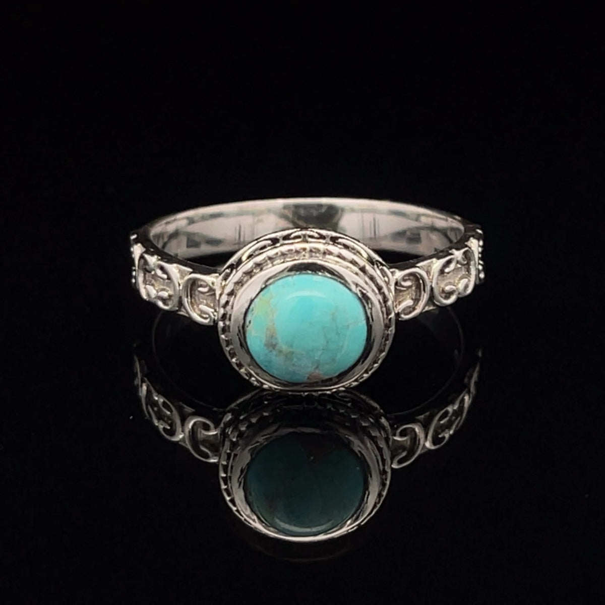Sterling Silver Turquoise Ring Size 11
