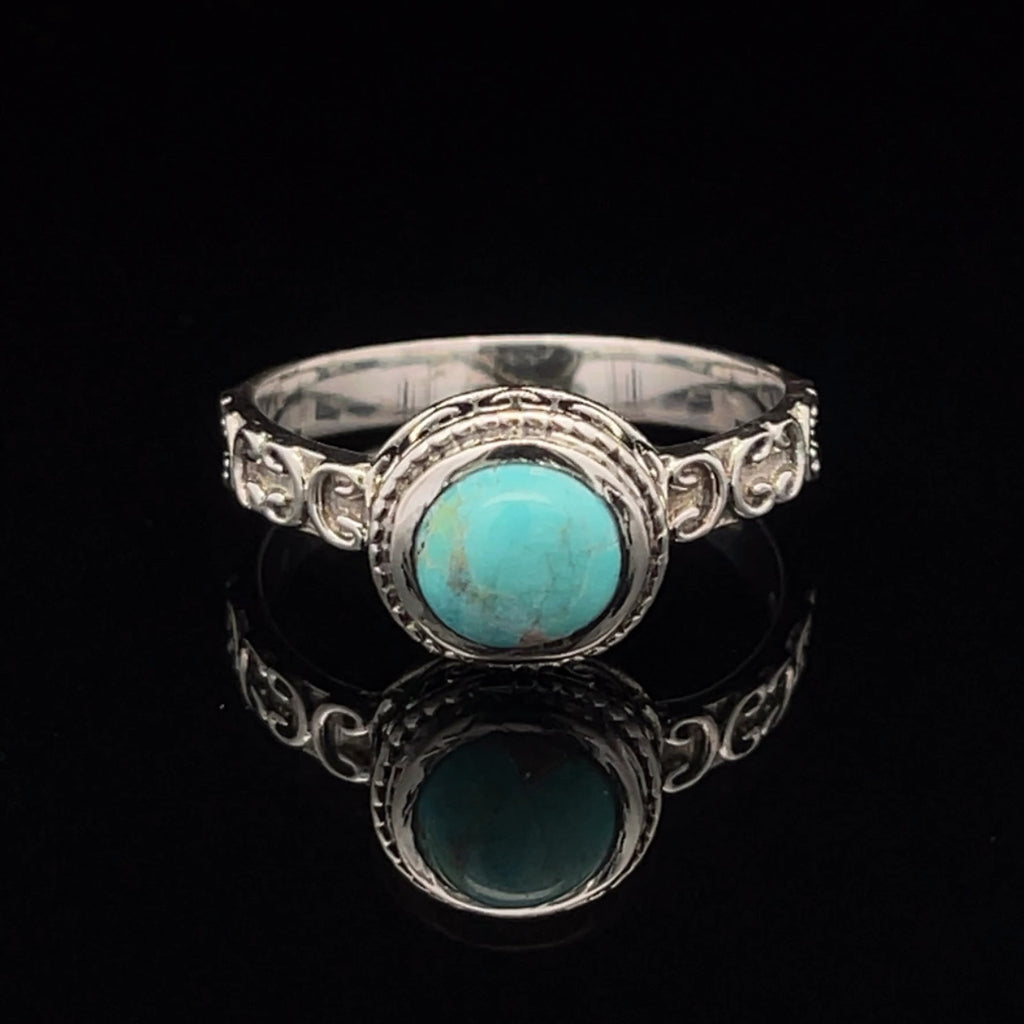 Sterling Silver Turquoise Ring Size 11