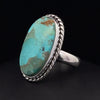 Sterling Silver Kingman Turquoise Ring Size 6.5