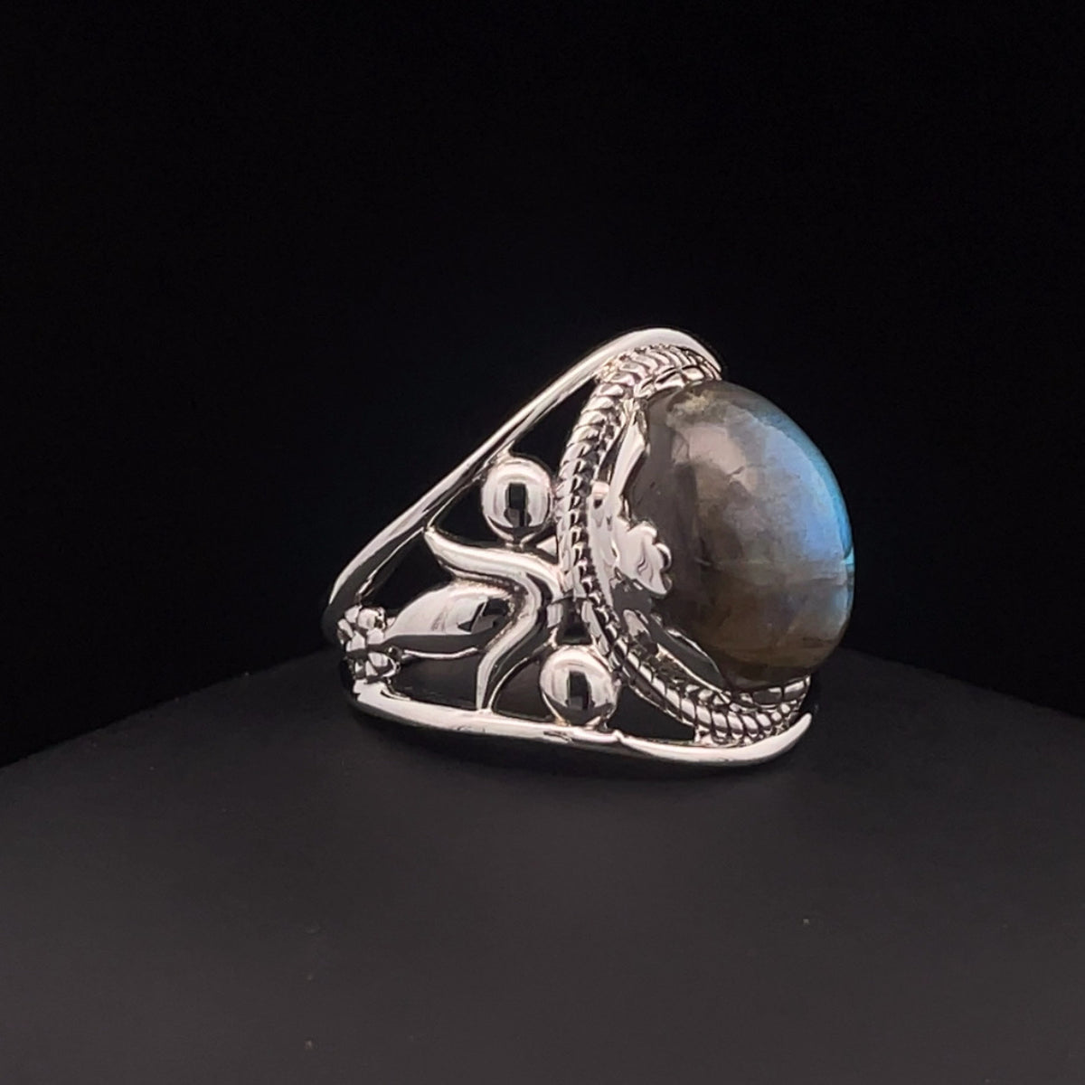Sterling Silver Labradorite Ring Size 7
