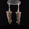 Sterling Silver Carved Watermelon Tourmaline Earrings