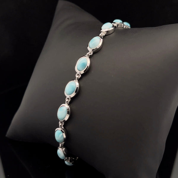 Sterling Silver Larimar Bracelet