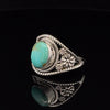 Sterling Silver Kingman Turquoise Ring Size 9.5