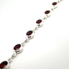 Sterling Silver Faceted Garnet Bracelet