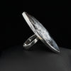 Sterling Silver Large Dendritic Opal Ring Size 9