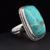 Sterling Silver Kingman Turquoise Ring Size 7