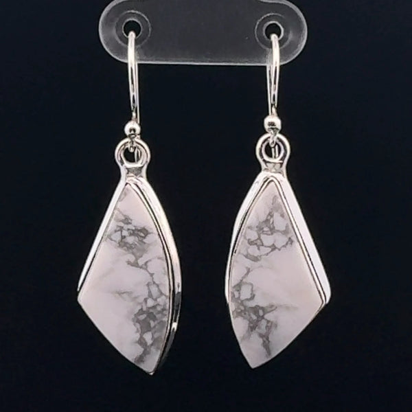 Sterling Silver Howlite Earrings