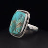 Sterling Silver Kingman Turquoise Ring Size 5.5
