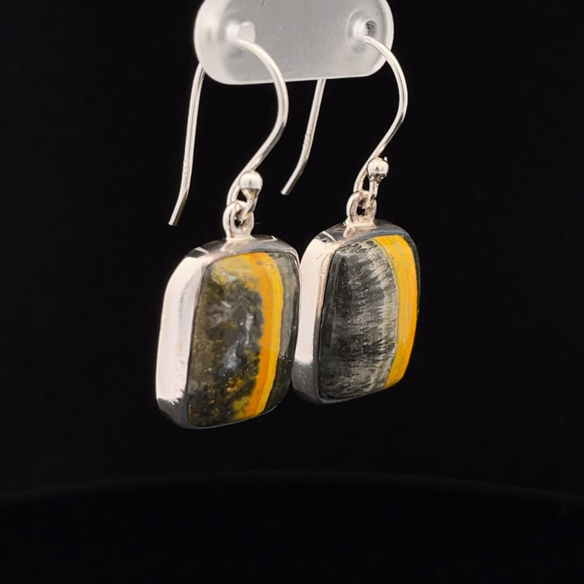 Sterling Silver Bumble Bee Jasper Earrings