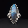 Sterling Silver Labradorite Ring Size 10