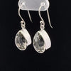 Sterling Silver Faceted Green Amethyst Earrings