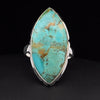 Sterling Silver Kingman Turquoise Ring Size 8