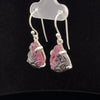 Sterling Silver Carved Watermelon Tourmaline Earrings
