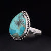 Sterling Silver Kingman Turquoise Ring Size 9.5
