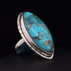 Sterling Silver Kingman Turquoise Ring Size 5