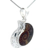 Sterling Silver Fossilized Ammonite Pendant