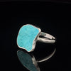 Sterling Silver Raw Turquoise Ring Size 9