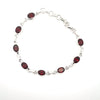 Sterling Silver Faceted Garnet Bracelet