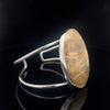 Sterling Silver Rutilated Quartz Cuff Bracelet