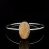 Sterling Silver Cuff Bracelet with Rutilated Quartz