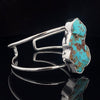 Sterling Silver Raw Turquoise Cuff Bracelet