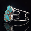 Sterling Silver Raw Turquoise Cuff Bracelet