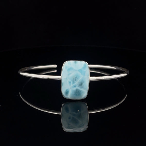 Sterling Silver Larimar Cuff Bracelet