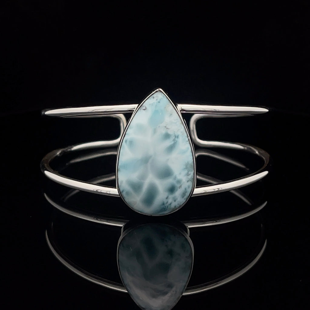 Sterling Silver Larimar Cuff Bracelet