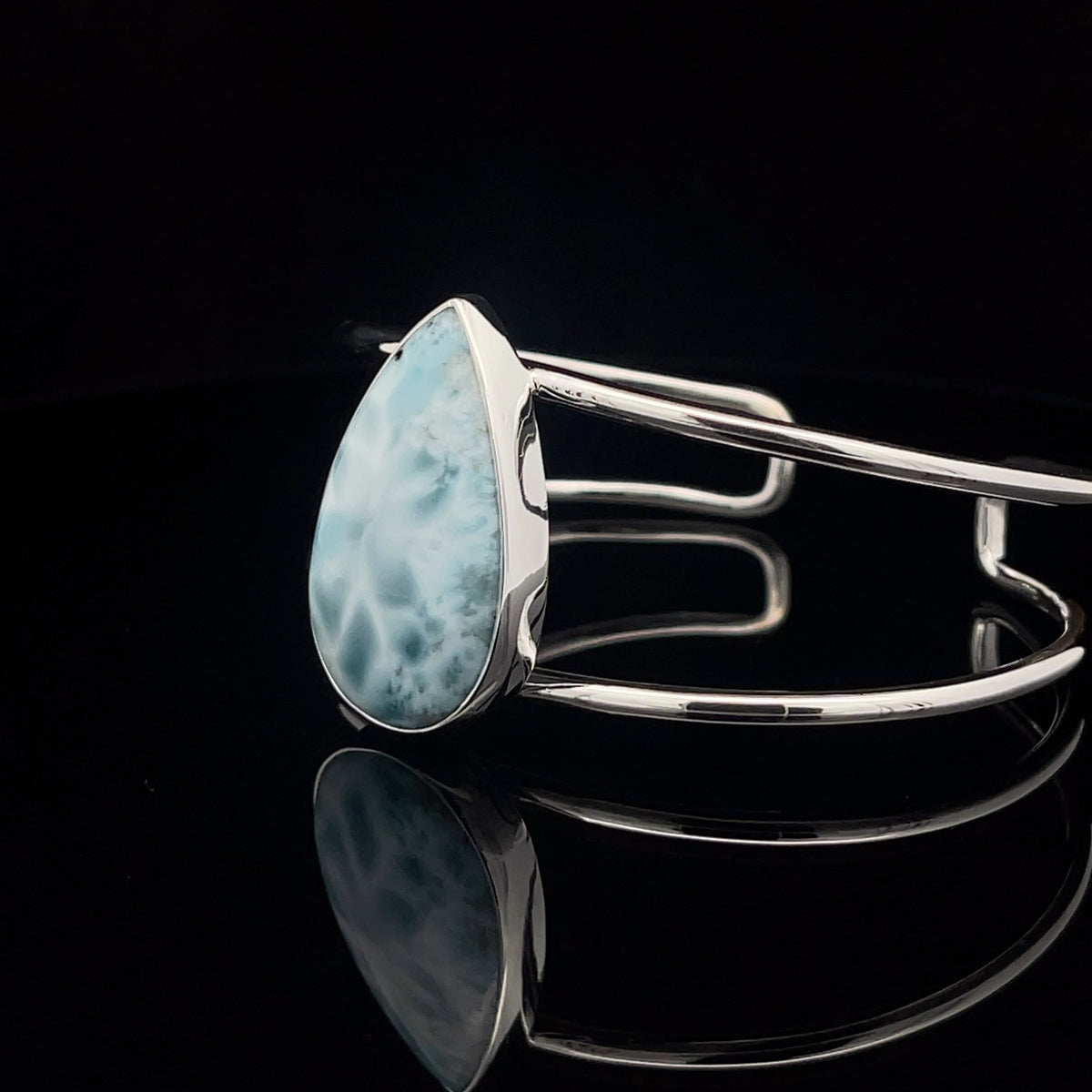 Sterling Silver Larimar Cuff Bracelet
