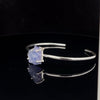 Sterling Silver Raw Tanzanite Cuff Bracelet