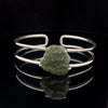 Sterling Silver Moldavite Cuff Bracelet