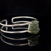 Sterling Silver Moldavite Cuff Bracelet