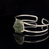 Sterling Silver Moldavite Cuff Bracelet