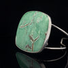 Sterling Silver Large Variscite Cuff Bracelet