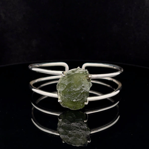 Sterling Silver Moldavite Bracelet