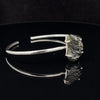 Sterling Silver Moldavite Cuff Bracelet