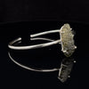 Sterling Silver Moldavite Cuff Bracelet
