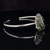 Sterling Silver Moldavite Cuff Bracelet