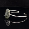 Sterling Silver Moldavite Cuff Bracelet