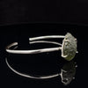 Sterling Silver Moldavite Cuff Bracelet