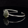Sterling Silver Moldavite Cuff Bracelet